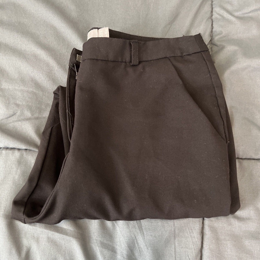 ASOS Black Cuffed Crop Dress Pant Size 4